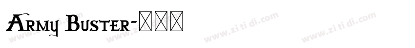 Army Buster字体转换
